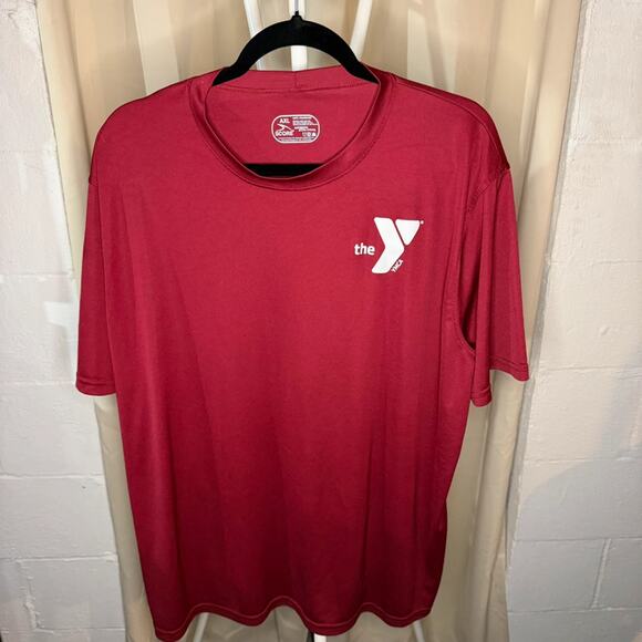 YMCA Maroon XL Quick Dry Coach T-Shirt - Picture 1 of 3